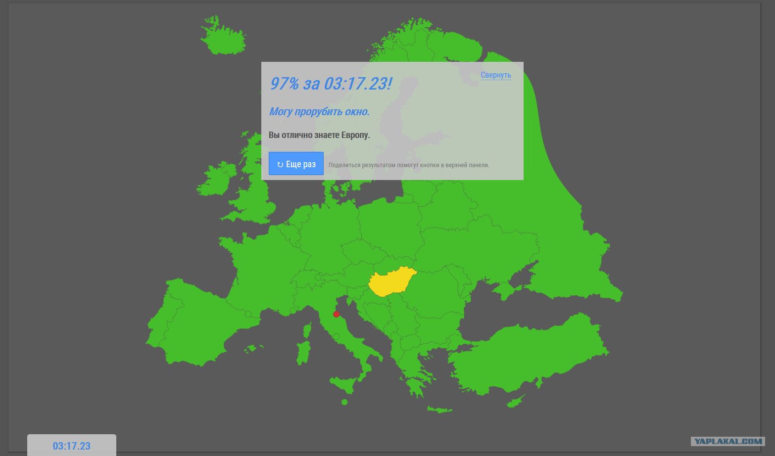 Тест мотовских европа
