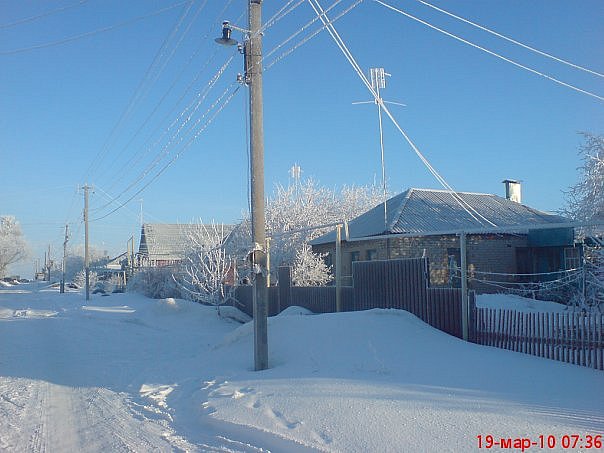 Снег и мороз в деревне