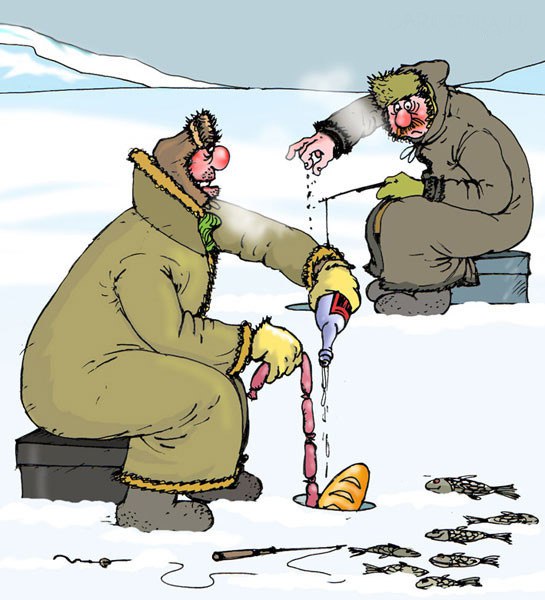 "- Показуй рыбов! – Их есть у меня"