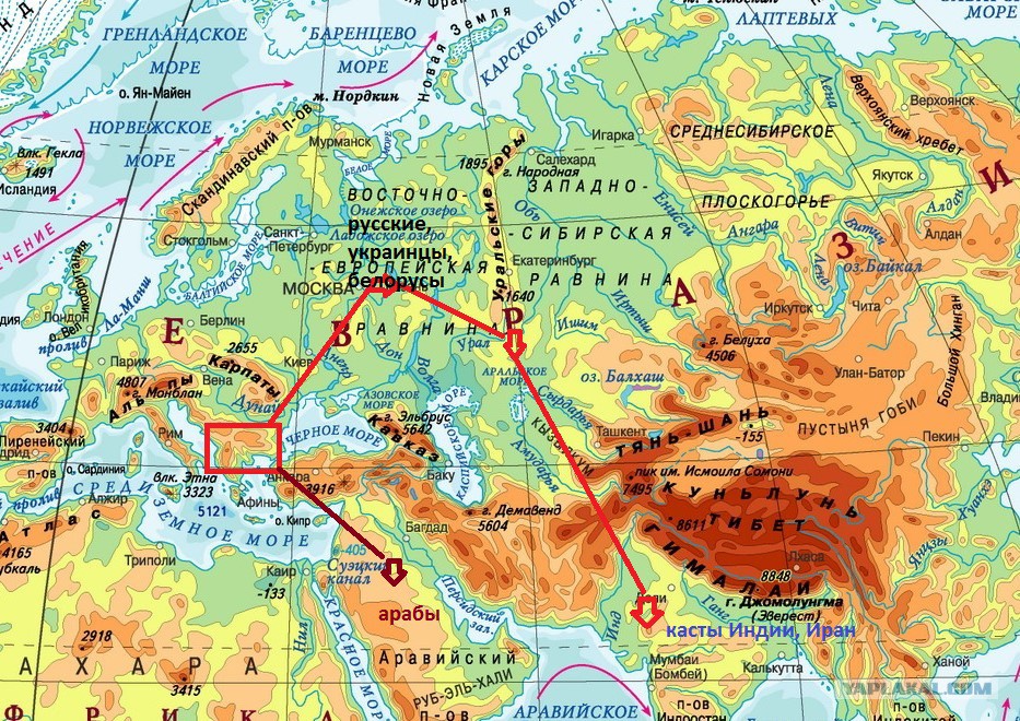 Границы северной евразии