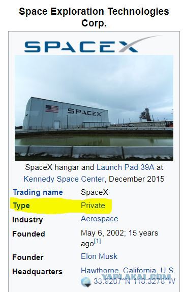 Компании SpaceX Илона Маска не удалось вывести на орбиту секретный спутник США Zuma