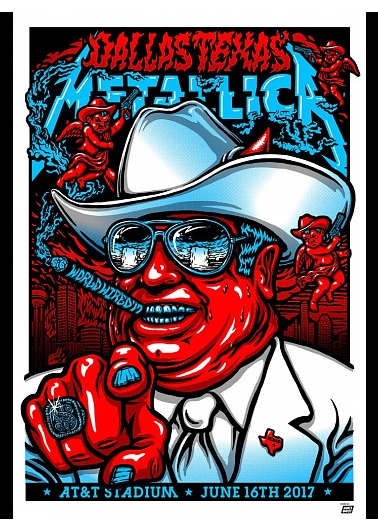 Концертные постеры от Metallica...