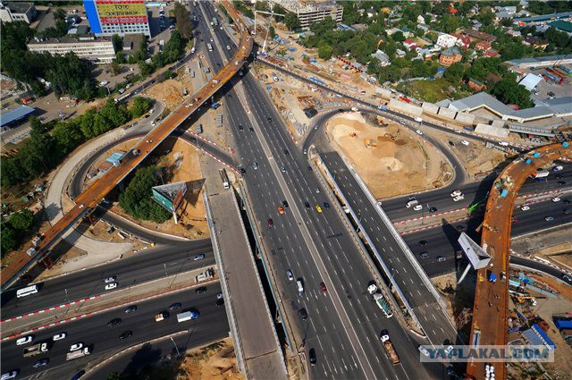 Фото развязок на МКАД с высоты птичьего полета