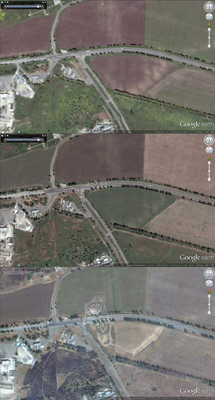 GoogleEarth обновил частично карту Донбасса