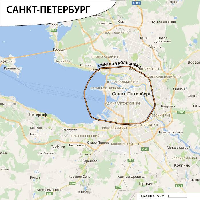 сравнение городов по площади на карте