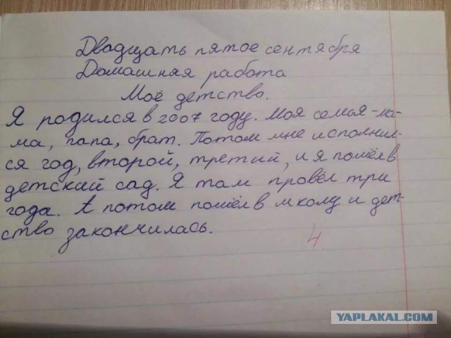 Опиши свою жизнь