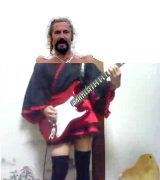 Девочка играет и поёт (Nirvana)...