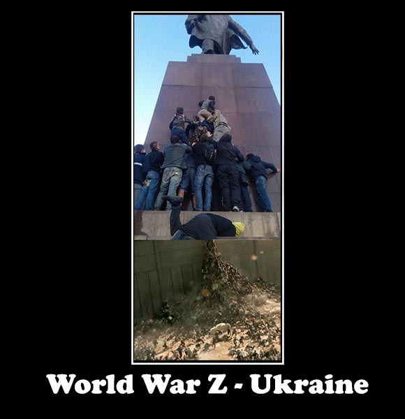 Опять украинцы к памятнику пристают