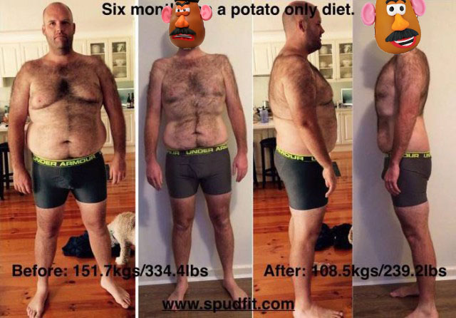 Картофельная диета: мужик целый год питался только картошкой!