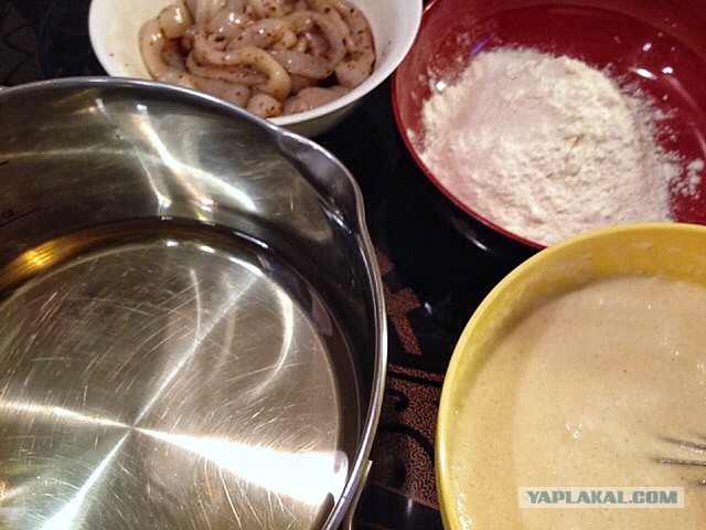 Кольца кальмара в пивном кляре:)