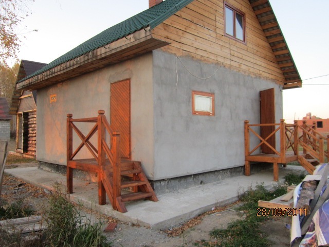 Баня из арболита