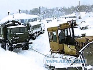 Снегопад в Алтайском крае, г. Змеиногорск