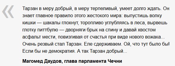 «Если бы не демократия»: моськи и овчарки Кадырова