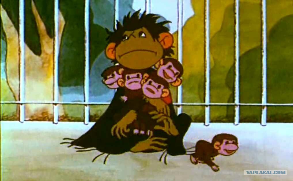 Обезьянка мама и ее дети. Осторожно, обезьянки (1983).