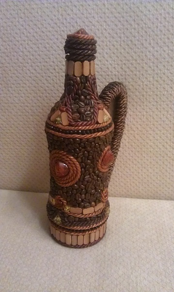 Декорирование бутылки.