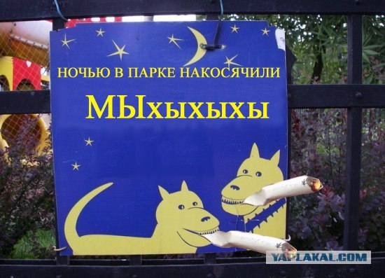 Фотожаба: Ночью парк стережем мы!