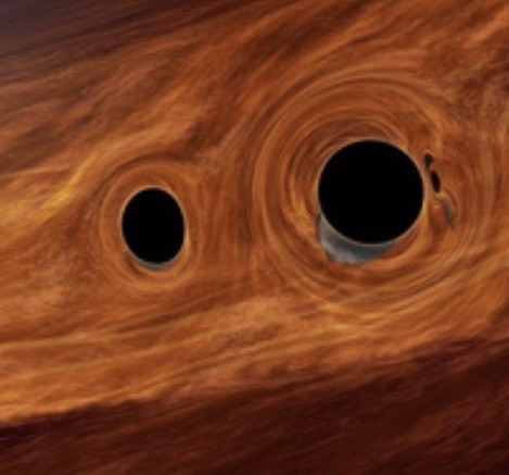 Слияние черных дыр породило редчайший феномен