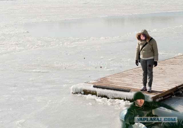 Скованная льдами Венеция - такого не видели 80 лет