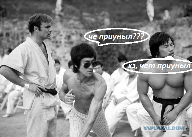 На съёмках фильма "Выход дракона"