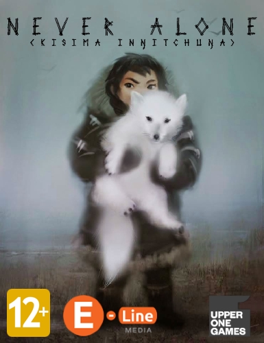 Девочка эскимос со своим щенком хаски