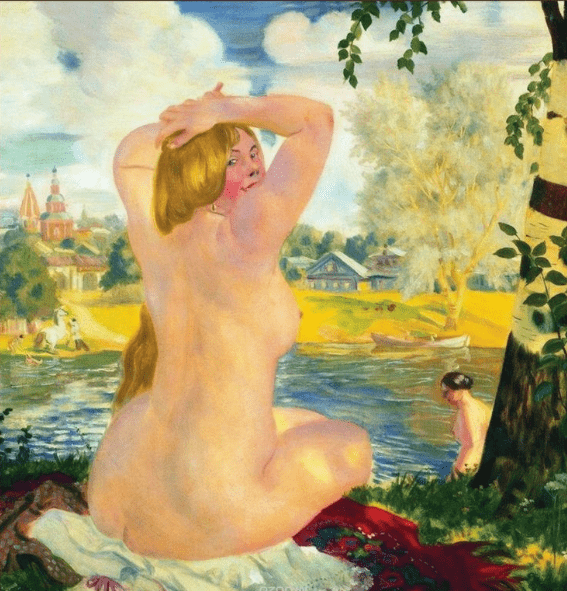 Барышня с книгой на кушетке в стиле 19-ого века