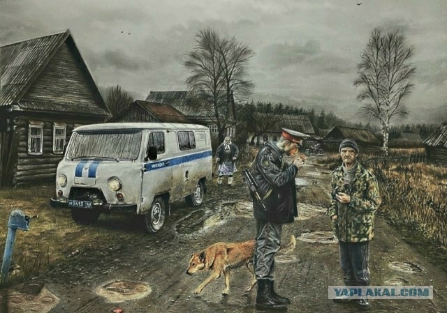 Рисунок шариковой ручкой