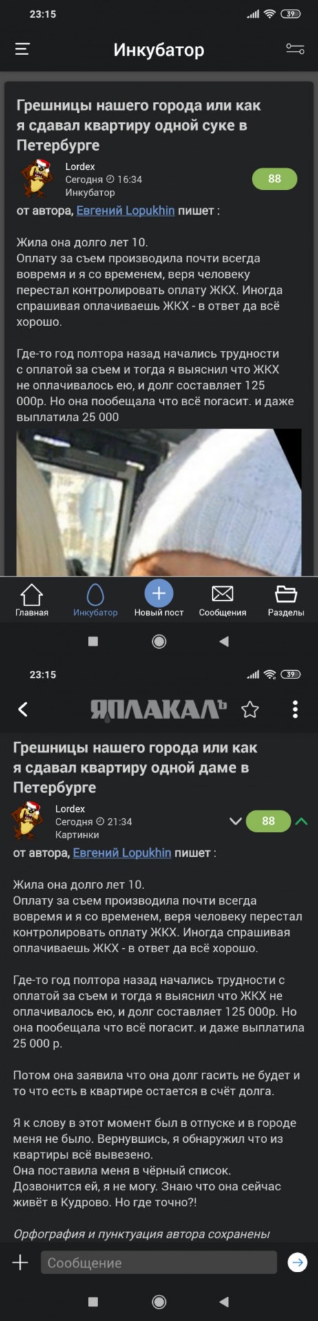 Грешницы нашего города или как я сдавал квартиру одной даме в Петербурге