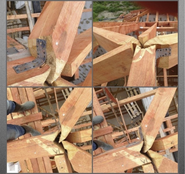 Навес для авто из бруса своими руками