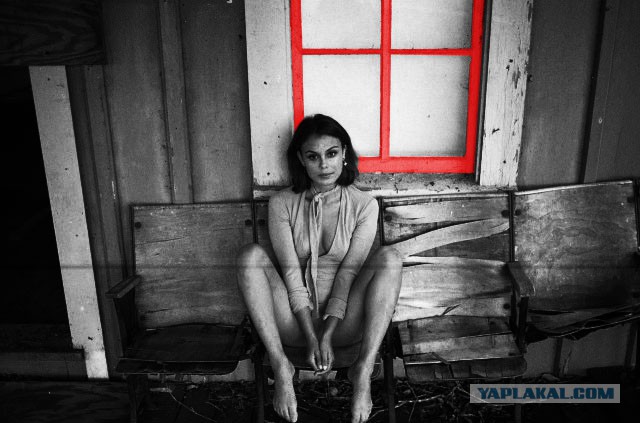 Ч/б с красным элементом