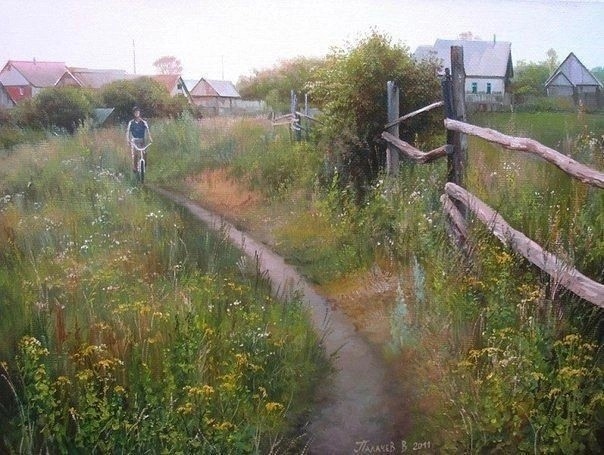 Теплые деревенские пейзажи
