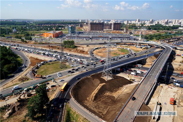 Фото развязок на МКАД с высоты птичьего полета