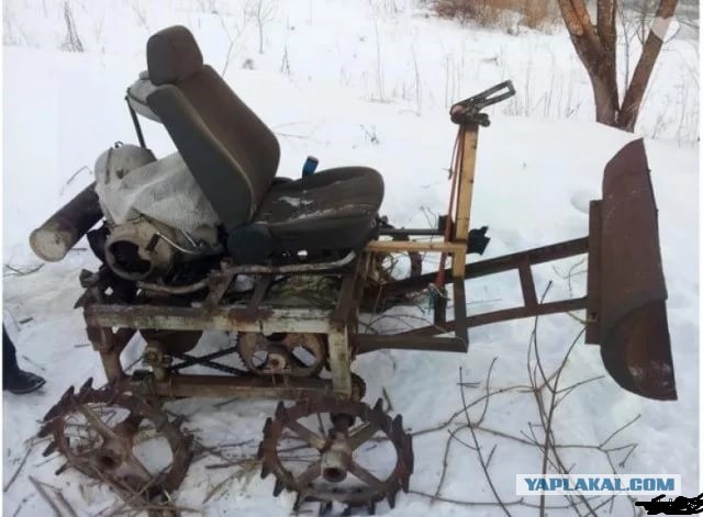 Как сделать детский снегокат из бензопилы Урал