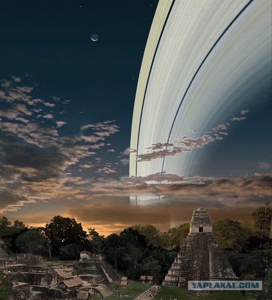 Фотография колец Сатурна, выполненная зондом Cassini