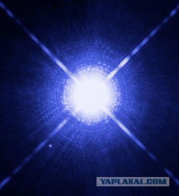 Ярчайший Сириус через телескоп