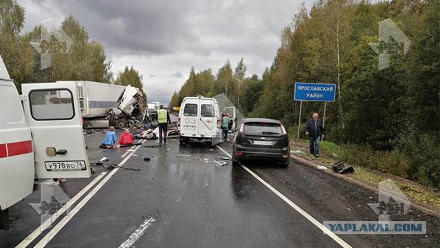В Ярославской области семь человек погибли в ДТП с автобусом