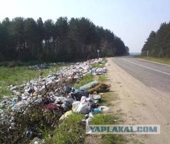 Вежливый водитель возвращает мусор с дороги