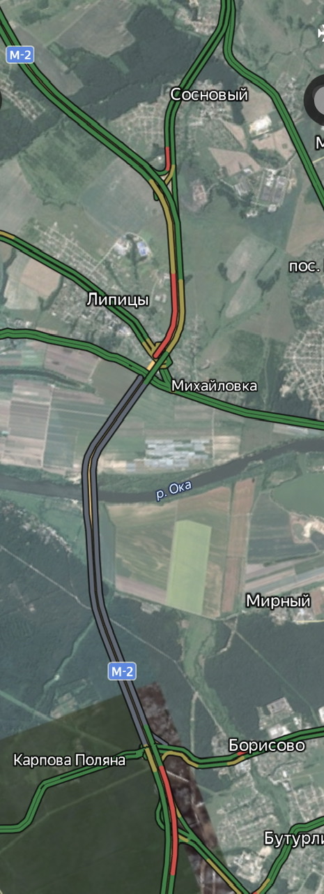 Закрытие некоторых дорог в Москву