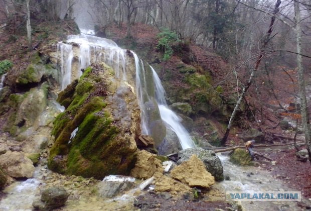 В Крыму обрушился водопад Серебряные струи