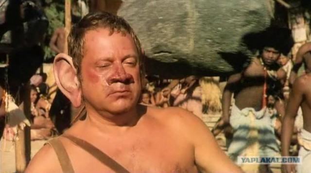 Прекрасная Пятница Зеуди Араяна съемках комедии «Синьор Робинзон» (1976).