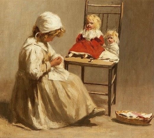 Живопись. Девочки и куклы