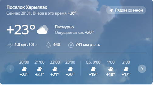 Как у вас там с погодой?