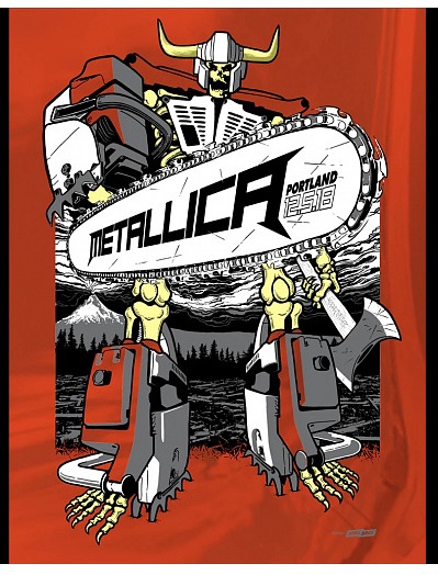 Концертные постеры от Metallica...
