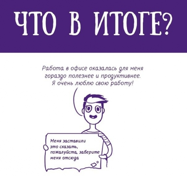 Работа дома против работы в офисе