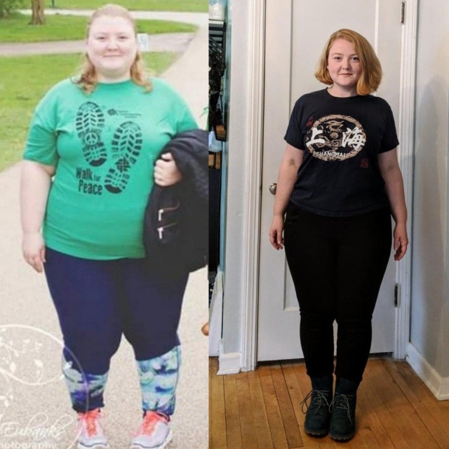Похудевшие люди - до и после