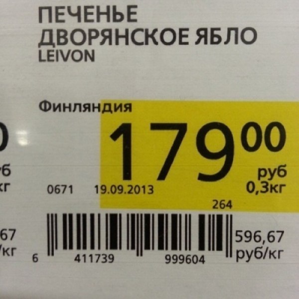 Товары и ценники