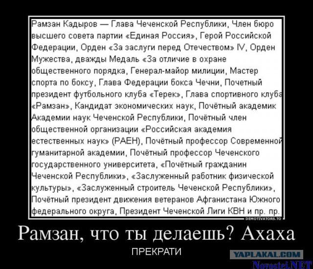 Рамзану Кадырову вручили золотую медаль за выдающиеся работы в области онкологии