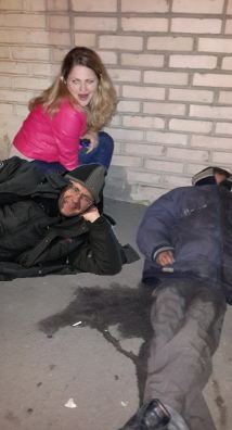 Фотожаба - Мужик на зимней рыбалке