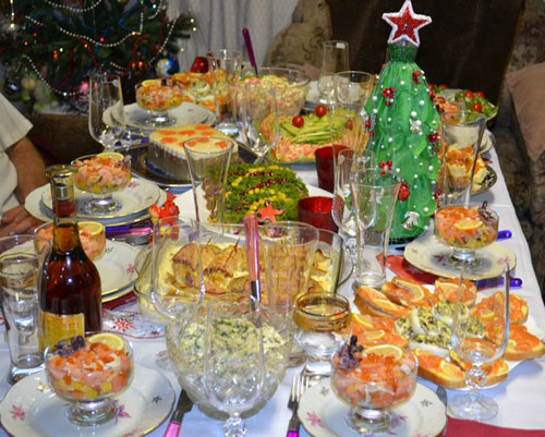 Новогодний стол в СССР