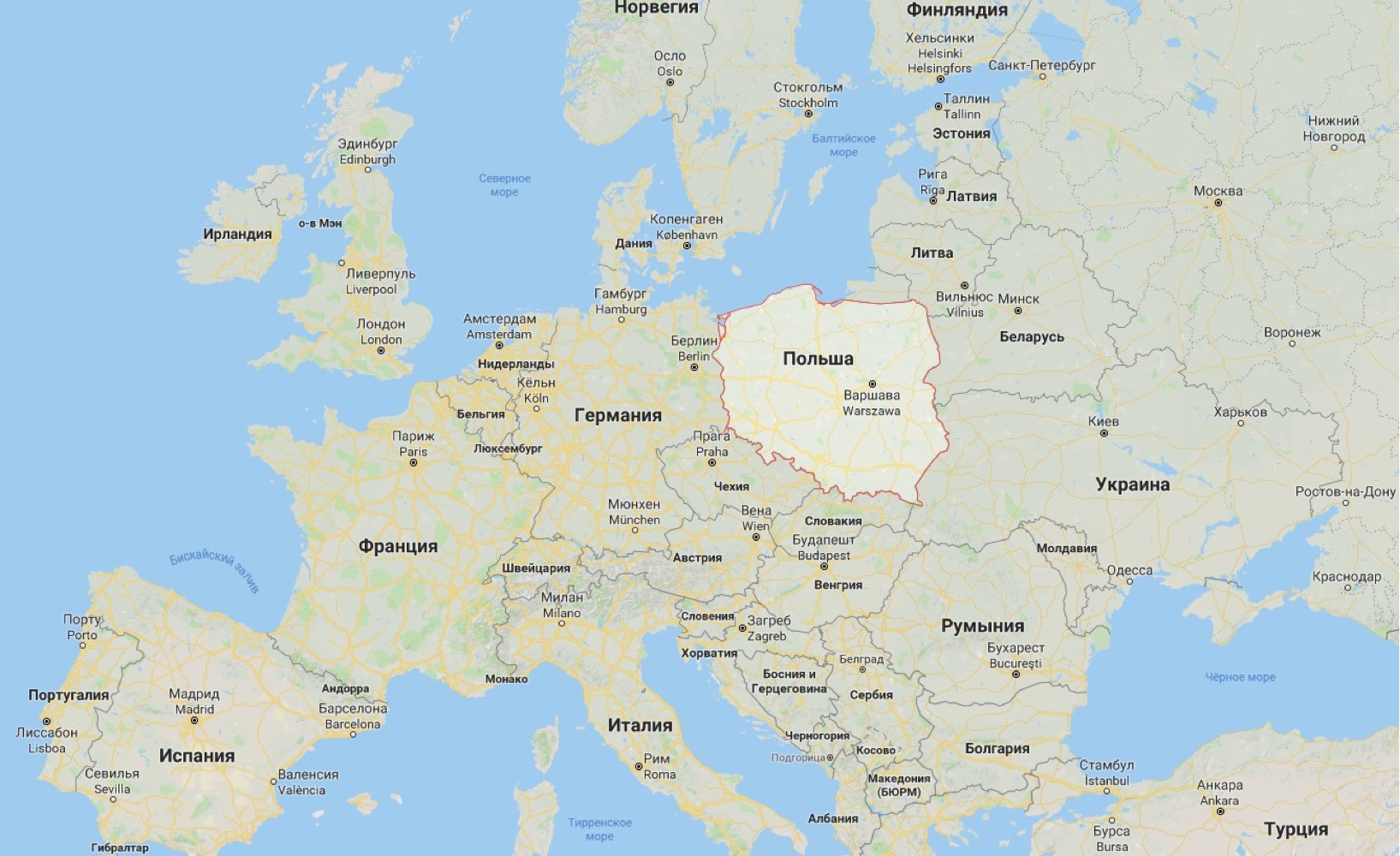 Польша какая республика. Расположение Польши на карте.