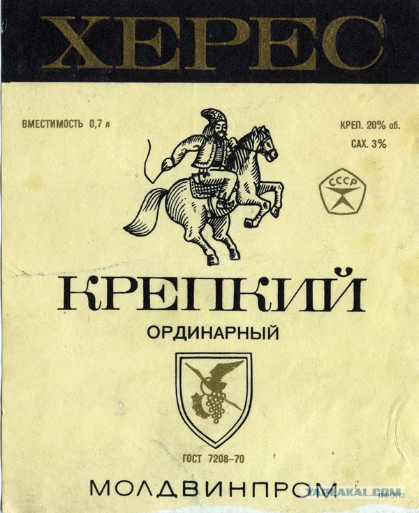 Советские этикетки от алкогольных напитков